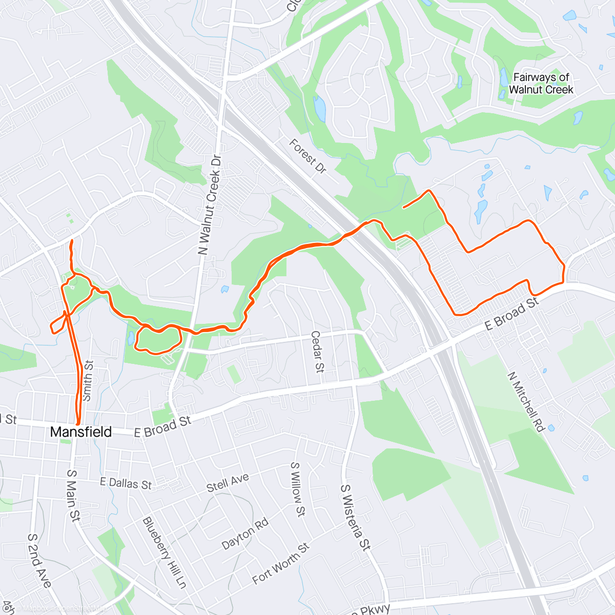 Map of the activity, Made up the workout as I went lol 🤣