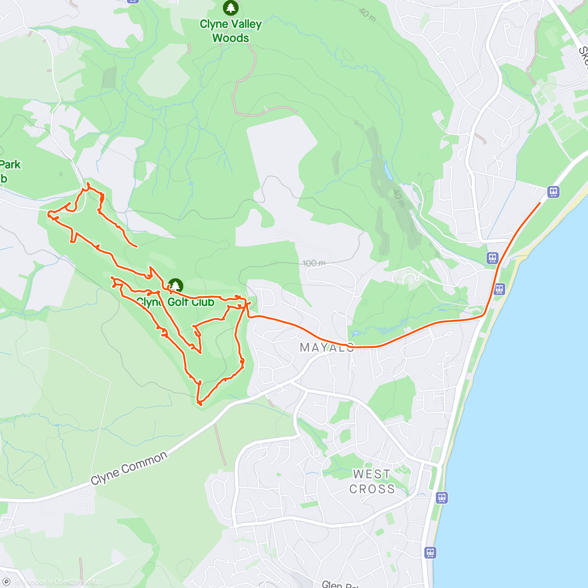 Map of the activity, Wildlife golf