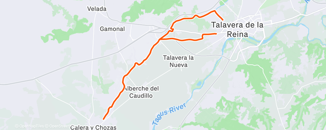 Map of the activity, Bicicleta de montaña matutina