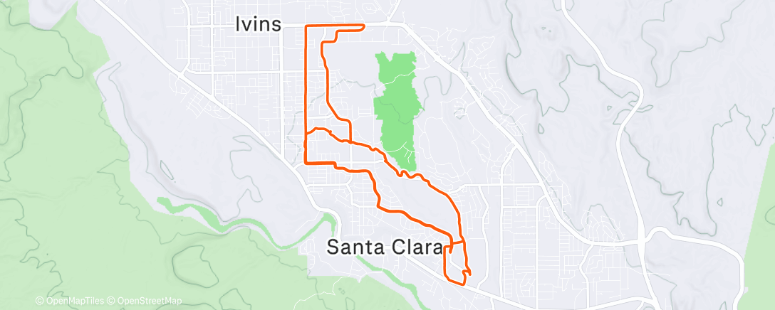 Map of the activity, Morning Mountain Bike Ride