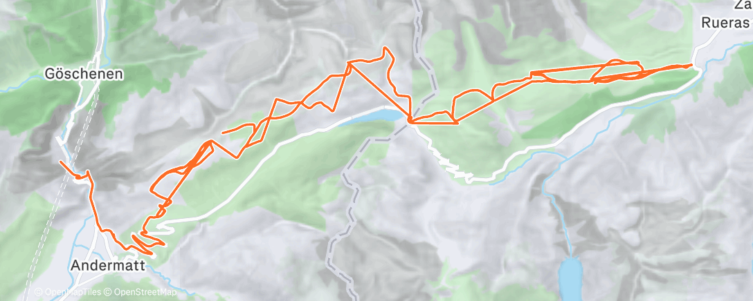 Map of the activity, Skiabfahrt am Morgen