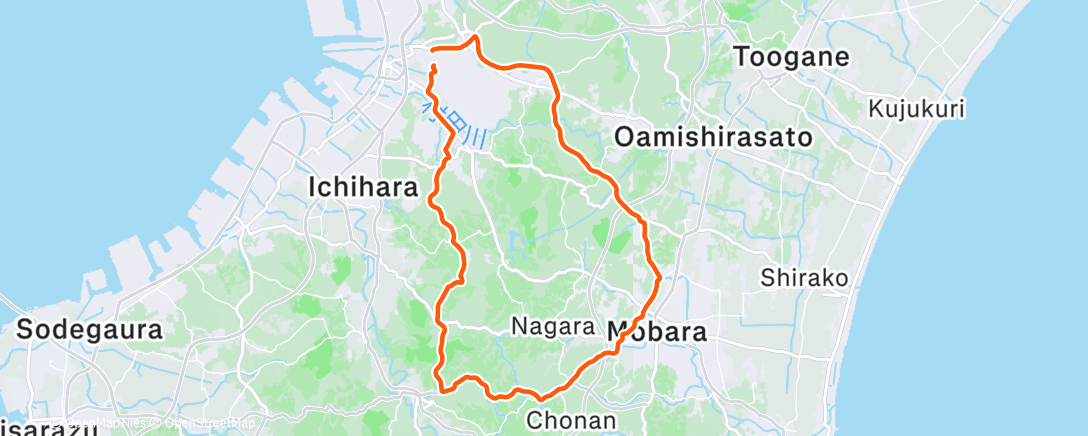 Map of the activity, 午後のライド