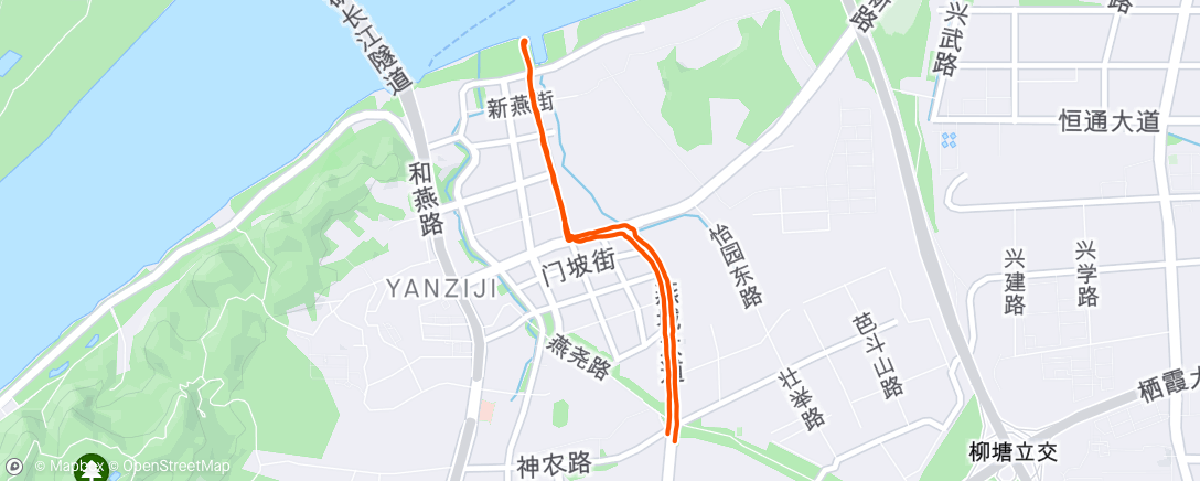 Mappa dell'attività 晚间跑步