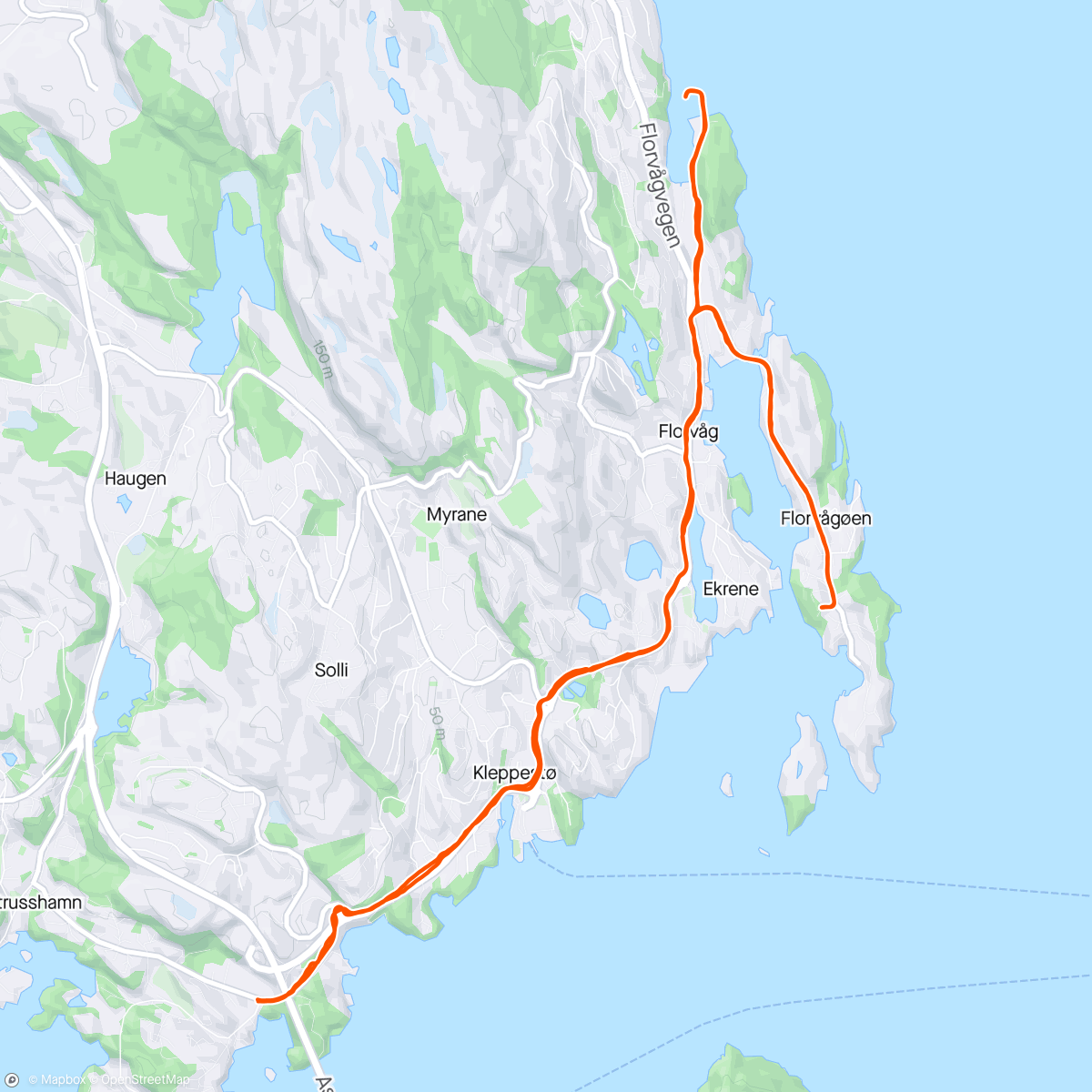 活动地图，Florvågøy