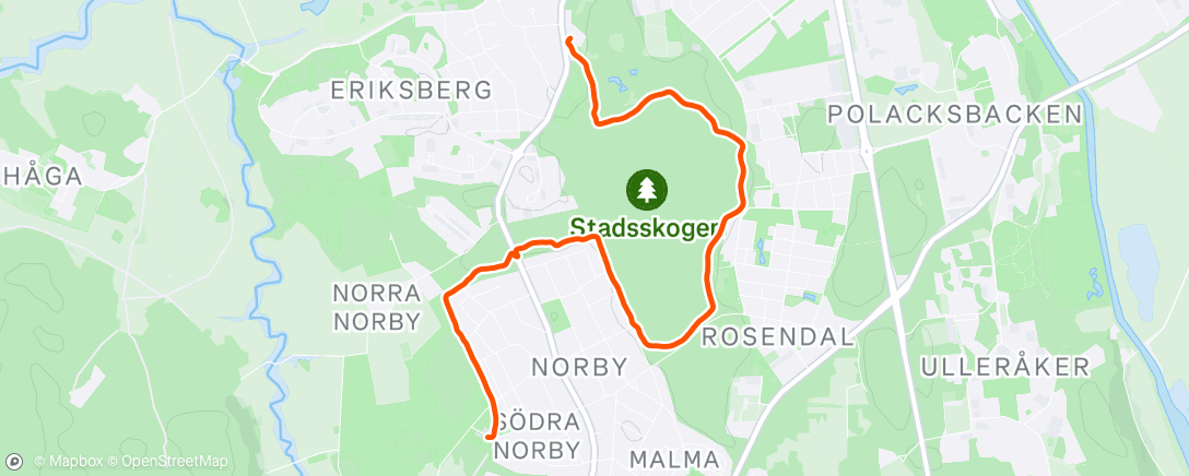 Map of the activity, Lunch Run