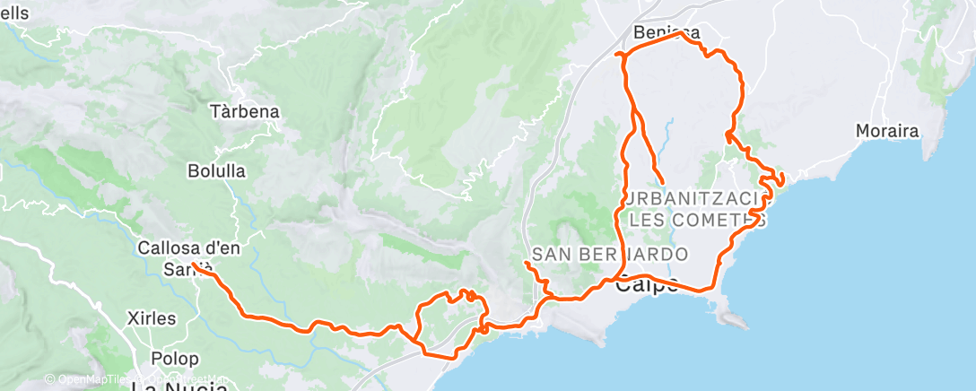 Map of the activity, Calp• 10 journée pluie