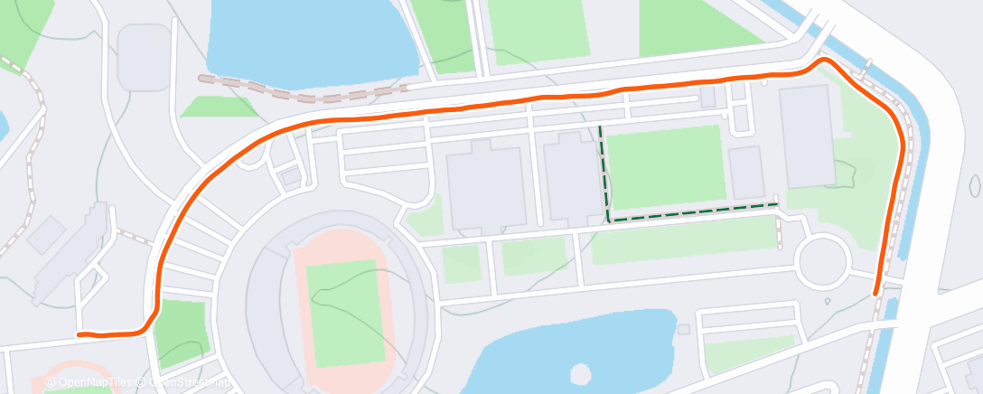 Map of the activity, Morning Run