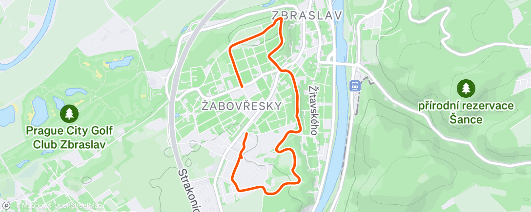 Map of the activity, Zbraslavská normálka