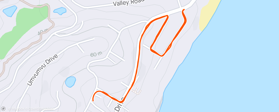 Map of the activity, Ballito