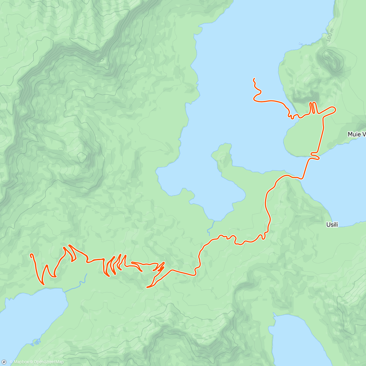 Карта физической активности (Zwift - FTP Test [Standard] on Tour of Fire and Ice in Watopia)