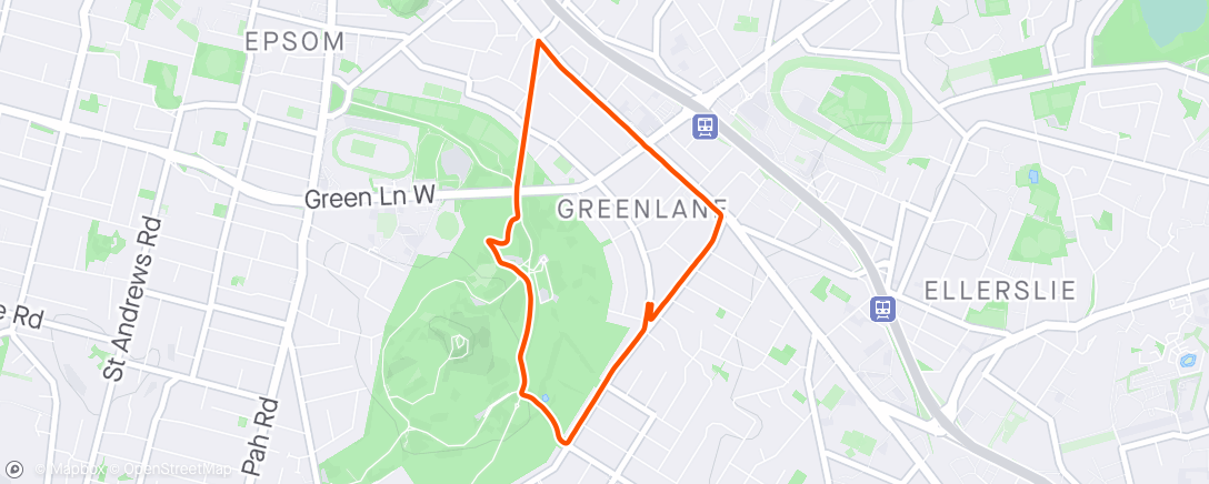 Map of the activity, Morning Run