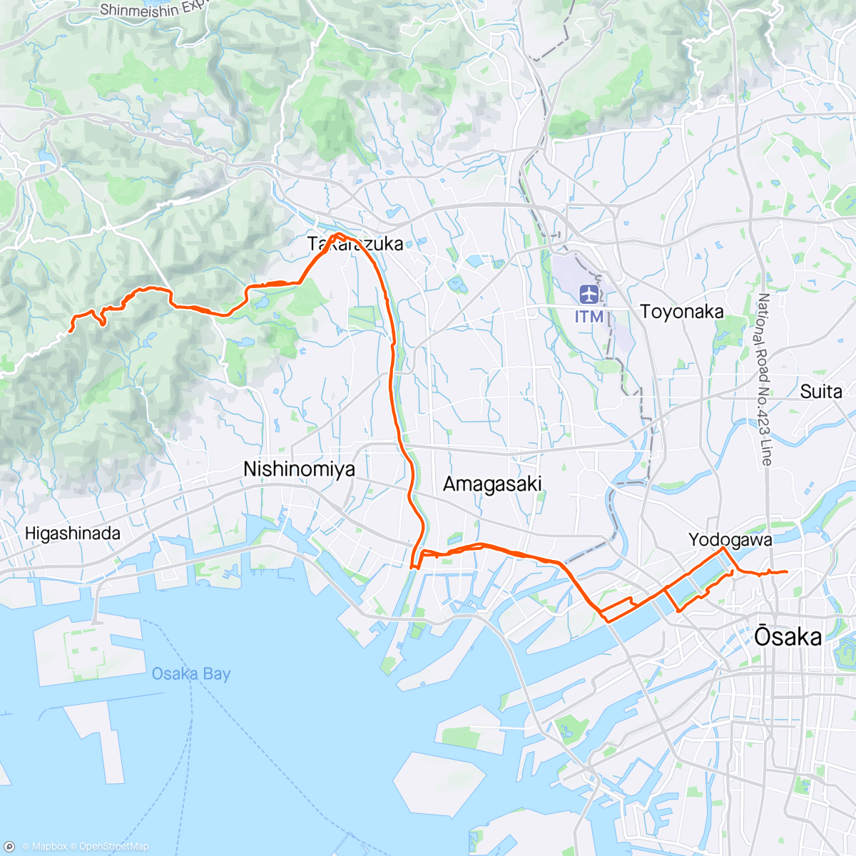Map of the activity, 六甲山