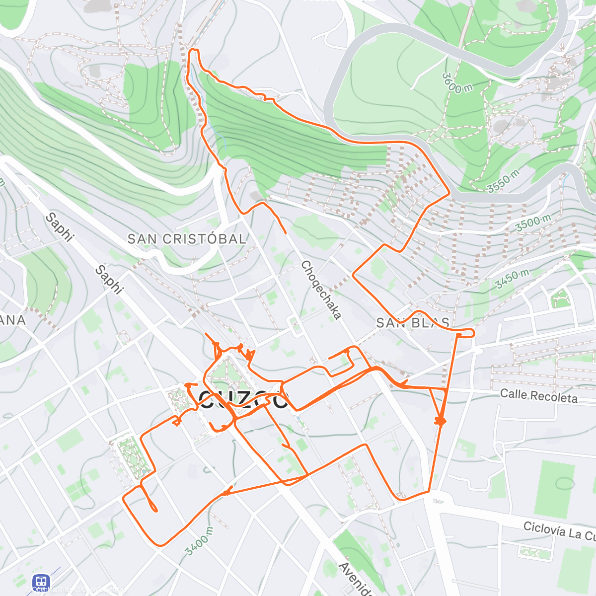 Map of the activity, Thin air... getting there