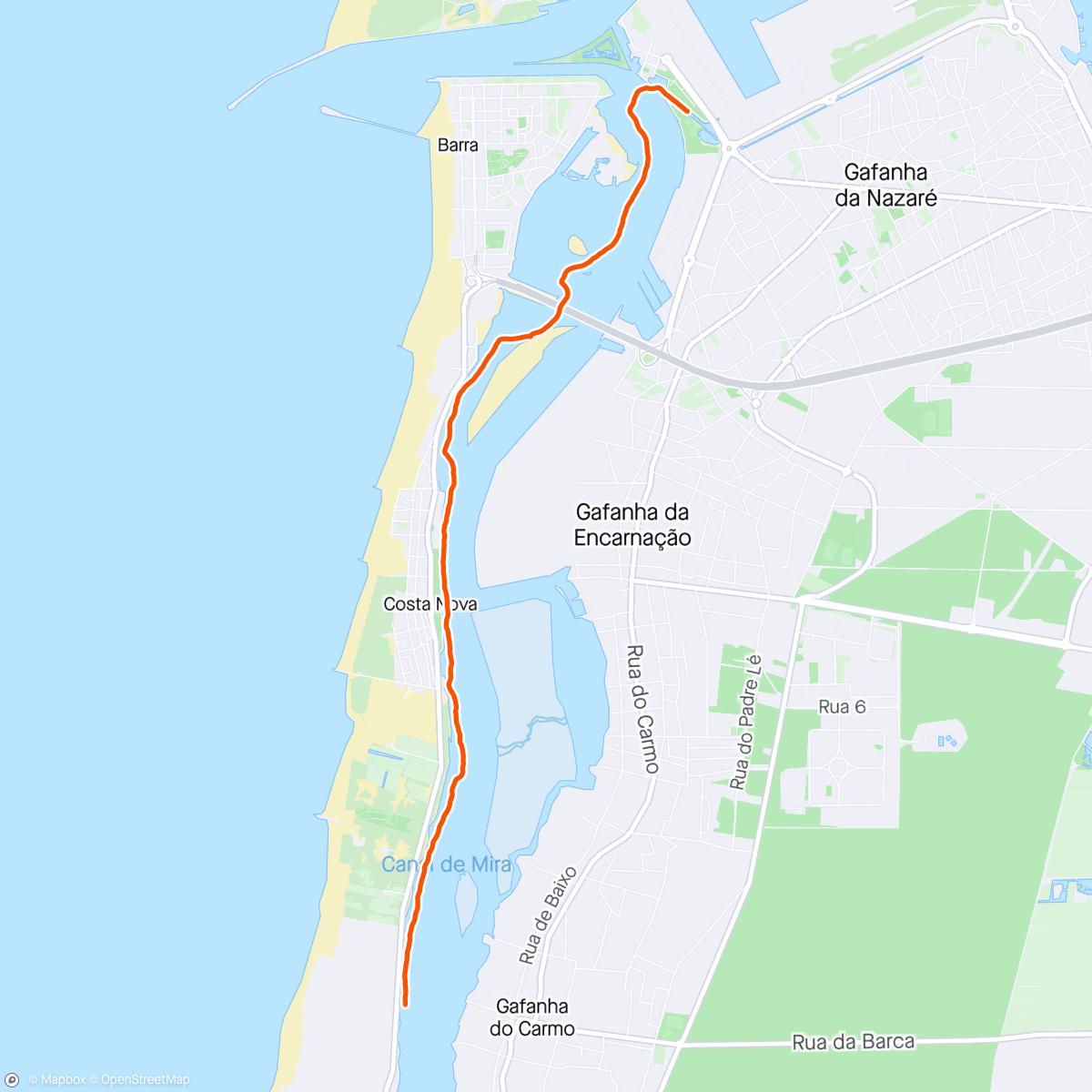 Map of the activity, Paddle