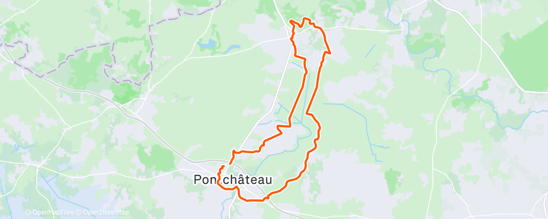 Map of the activity, Sortie VTT dans l'après-midi