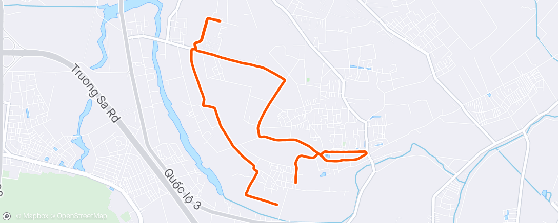 Map of the activity, Evening Run 160424