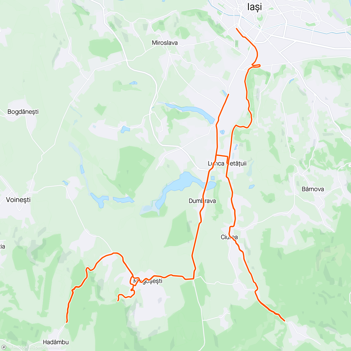 Map of the activity, Slobozia - Mogoșești - Budești