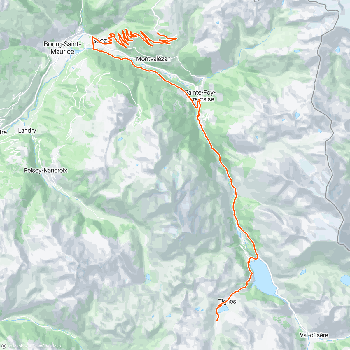 Map of the activity, Día 2 Cofidis - (Tignes) faltan los primeros 36 kms