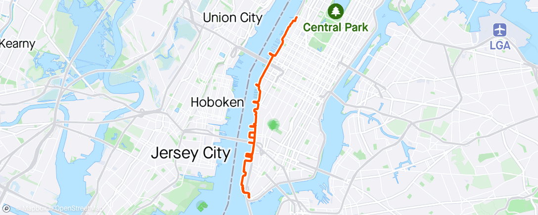 Map of the activity, Morning Run