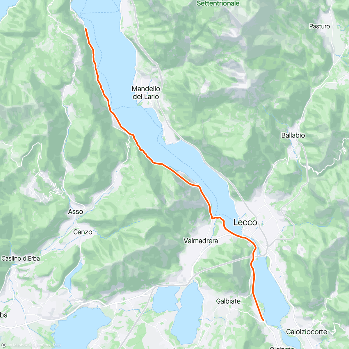 アクティビティ「ROUVY - Along Lake Como | Italy」の地図