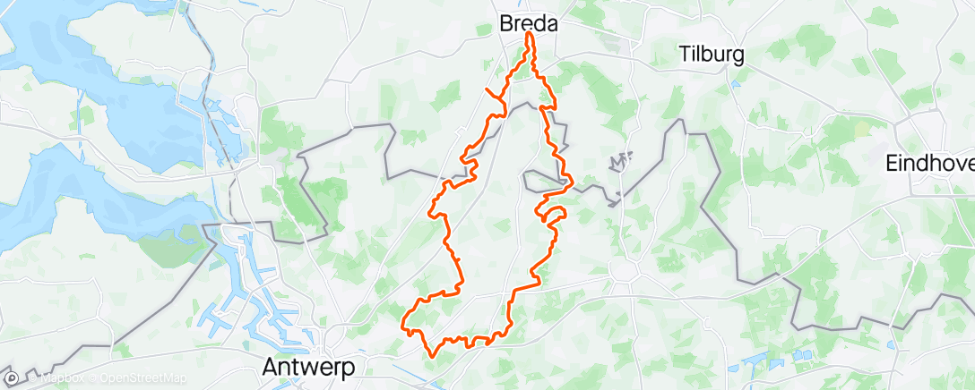 Map of the activity, Gravel Breda 😍