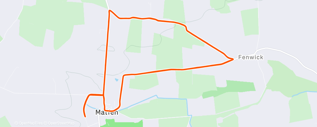 Map of the activity, Morning Run