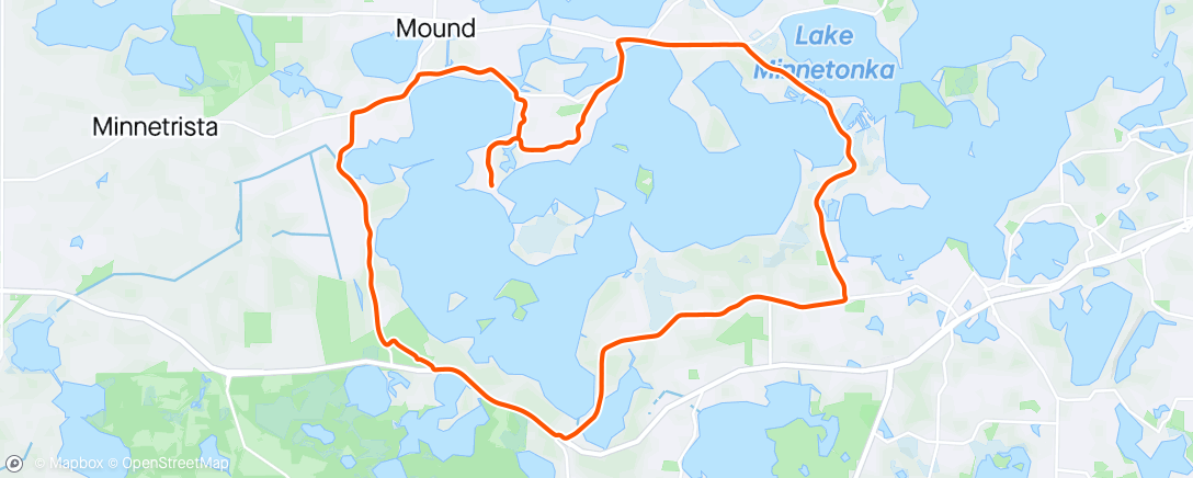 Map of the activity, Evening Ride