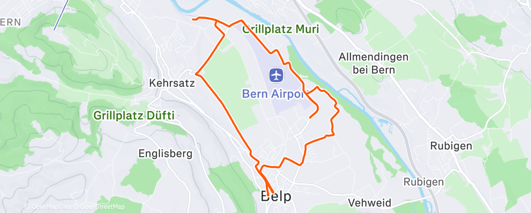 Map of the activity, Mittagslauf