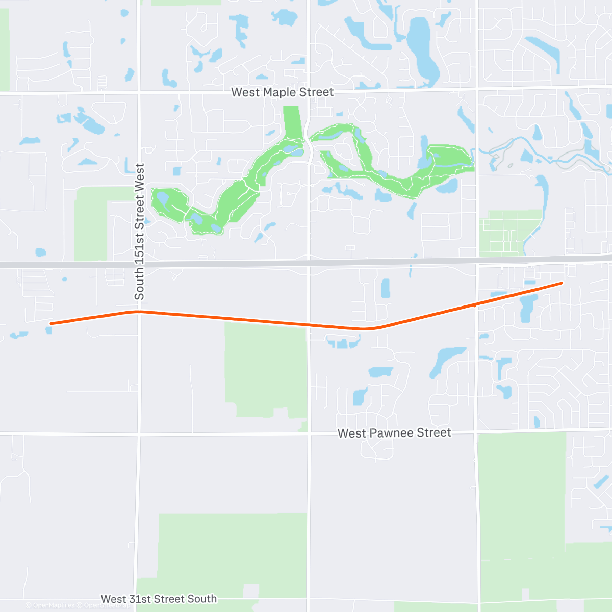 Map of the activity, Afternoon Run