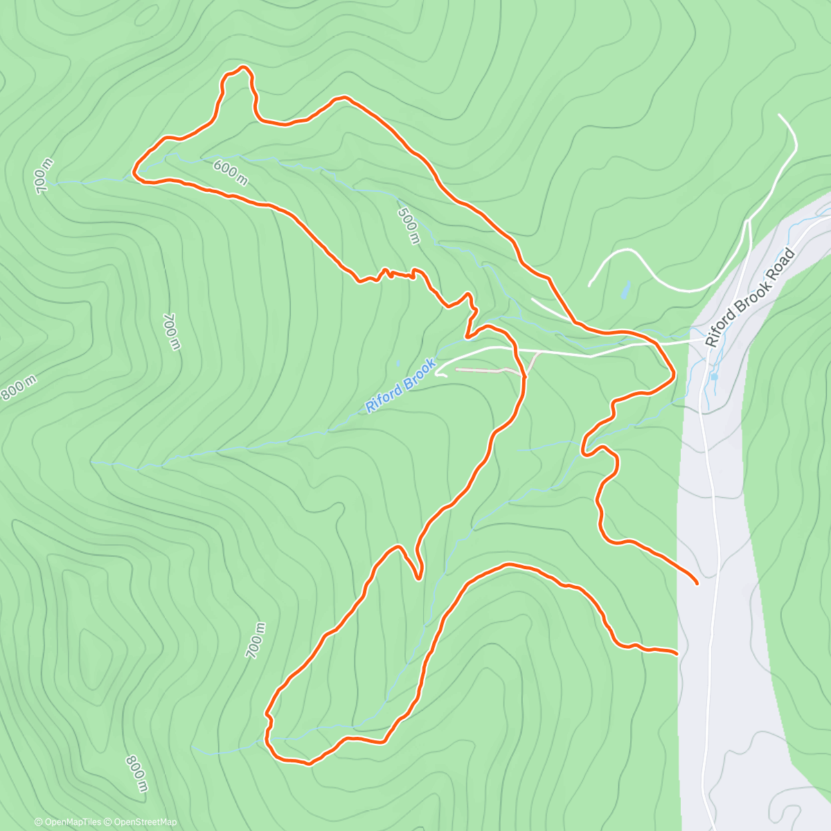 Map of the activity, Variable Braintree XC