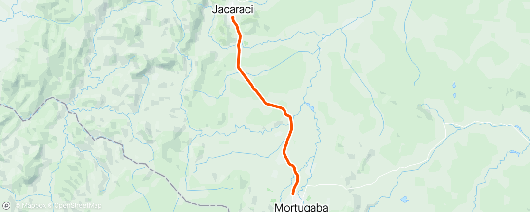 Map of the activity, Pedal Jacaraci - Mortugaba-Ba