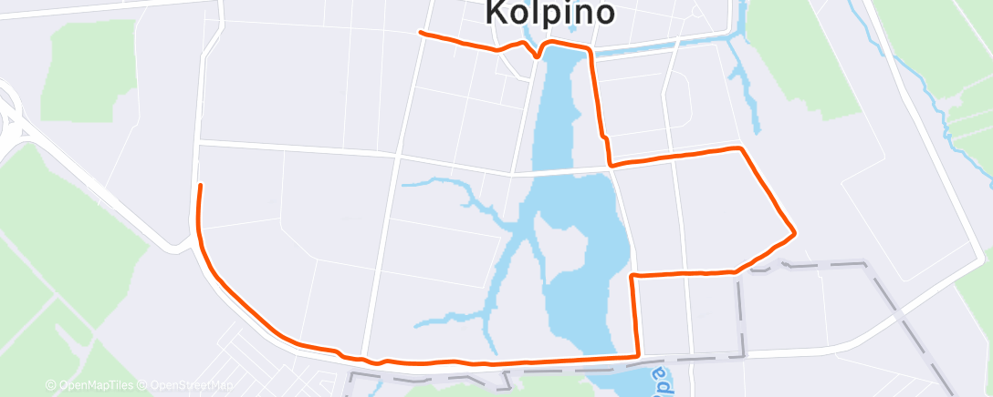 Map of the activity, Evening Run