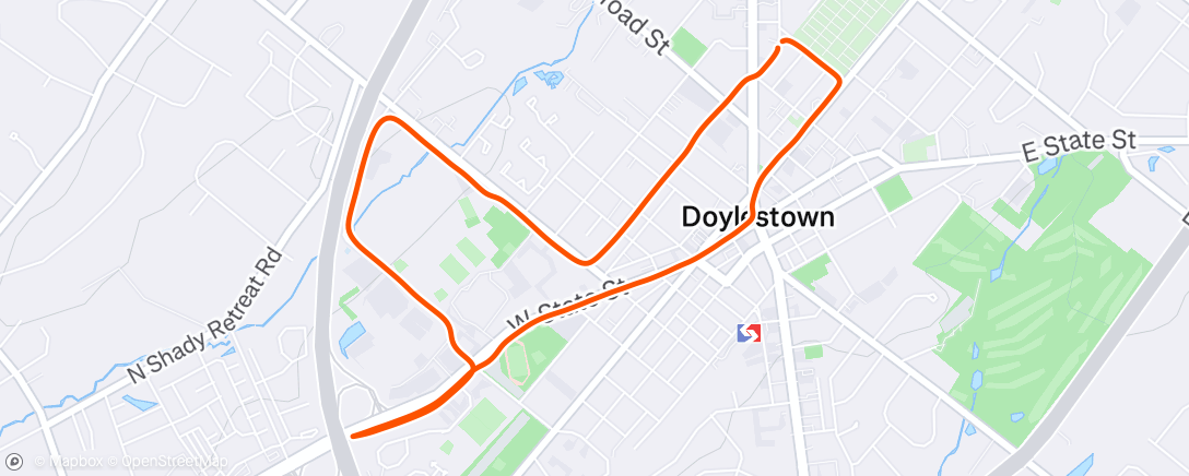 Map of the activity, Afternoon Run