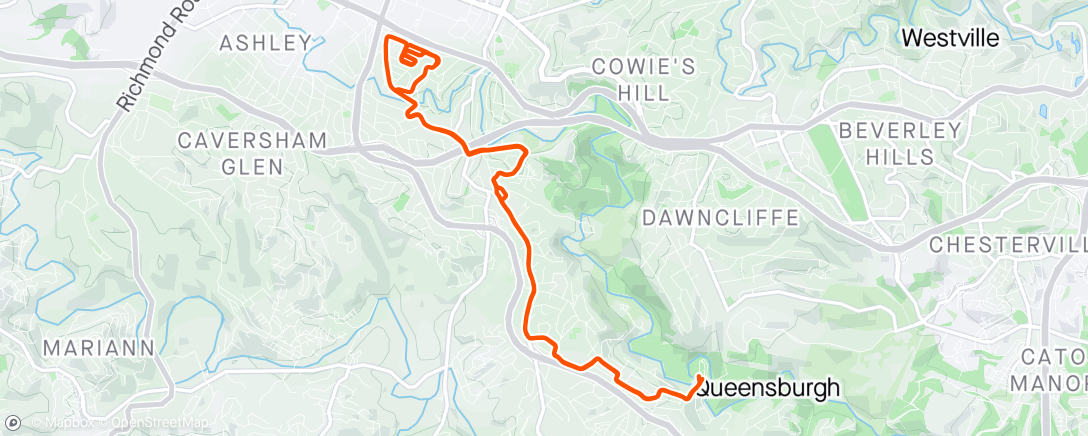 Map of the activity, 2024-04-18-Pre Race-Ride