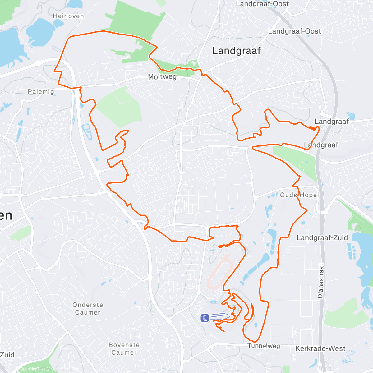 Map of the activity, Landgraaf Strijthagen