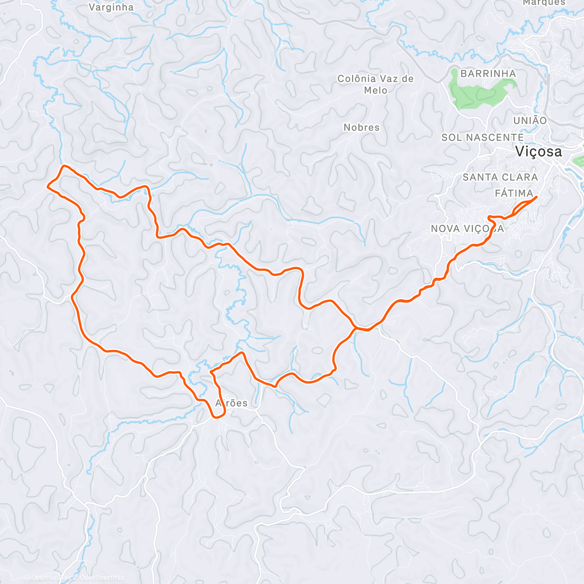 Map of the activity, Morning Ride
