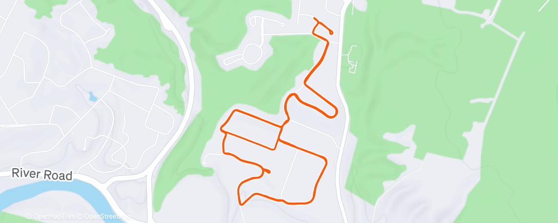 Map of the activity, Afternoon Run