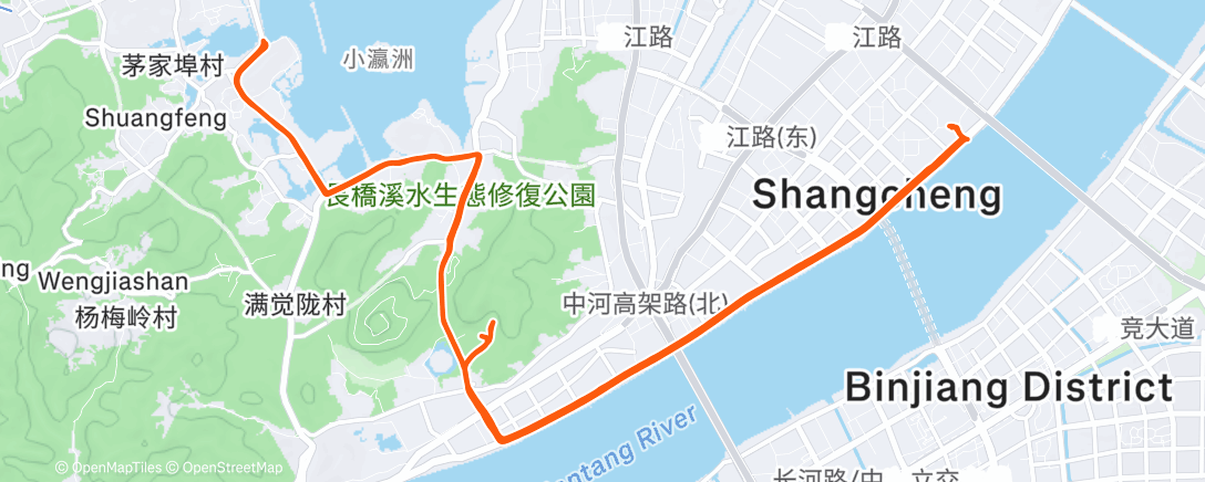 Map of the activity, Afternoon Ride