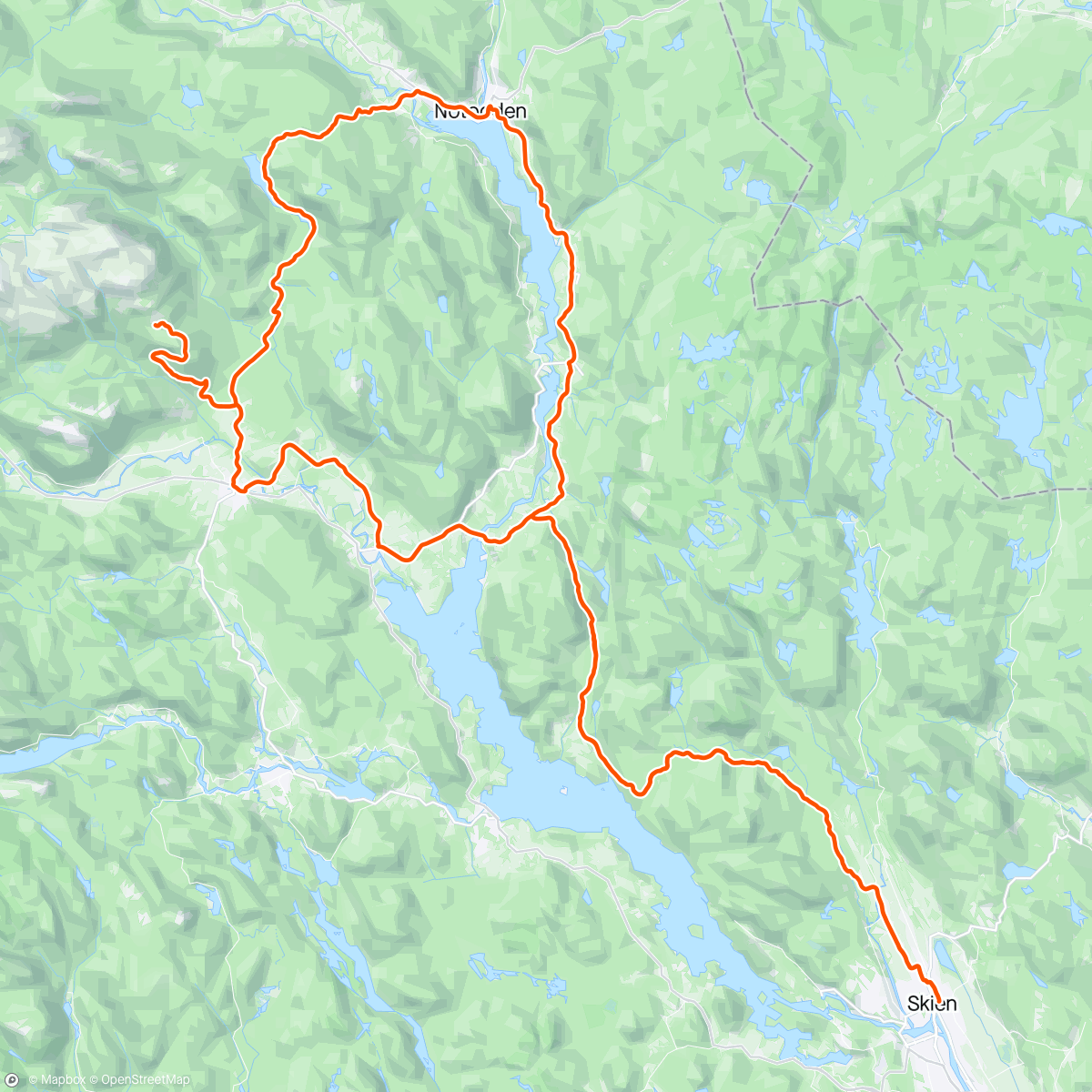 Map of the activity, Fin tur opp til Lifjell