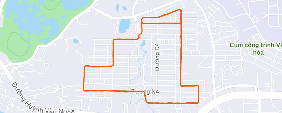 Map of the activity, Morning Run
