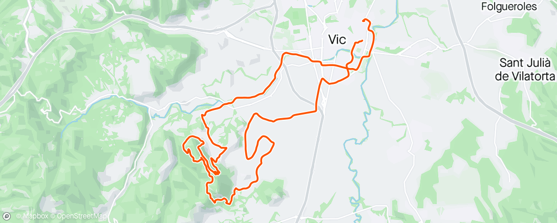 Mapa da atividade, Bicicleta por la tarde