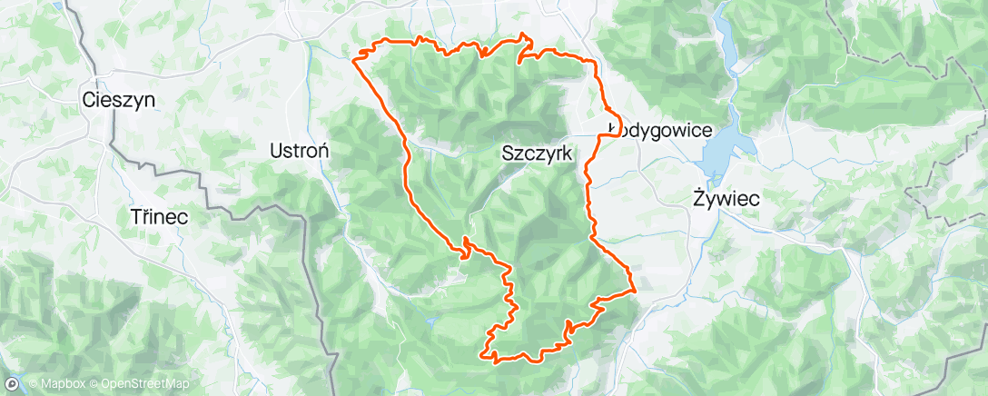 Mapa da atividade, Szutry Śląskie - Bielsko Biała - Long