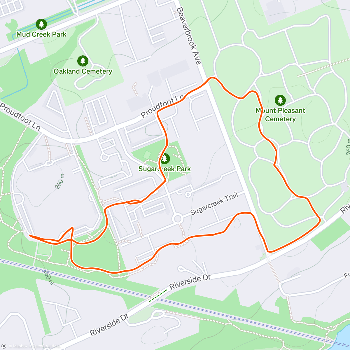Map of the activity, Morning Hike