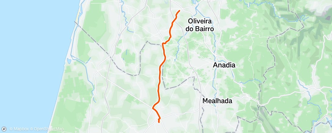 Map of the activity, Volta de bicicleta matinal