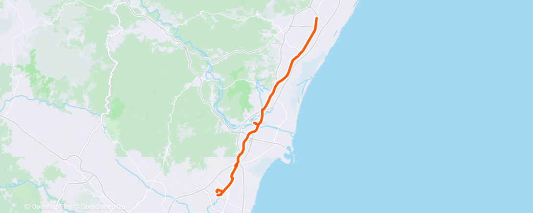 Map of the activity, Bicicleta por la tarde