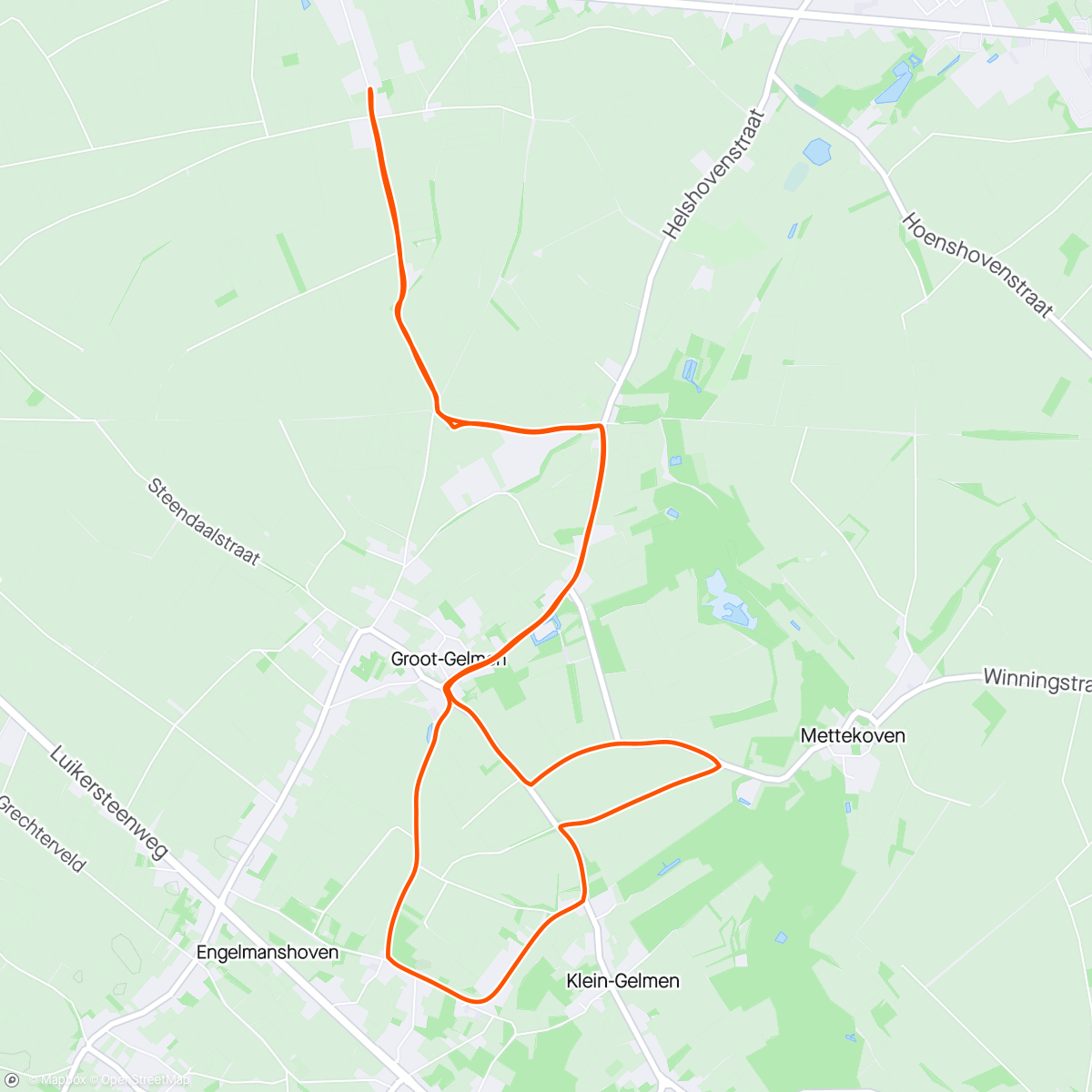 Map of the activity, Evening Run