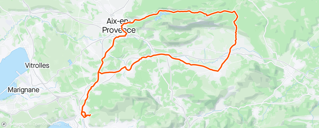 Map of the activity, Tour de sainte en solo
