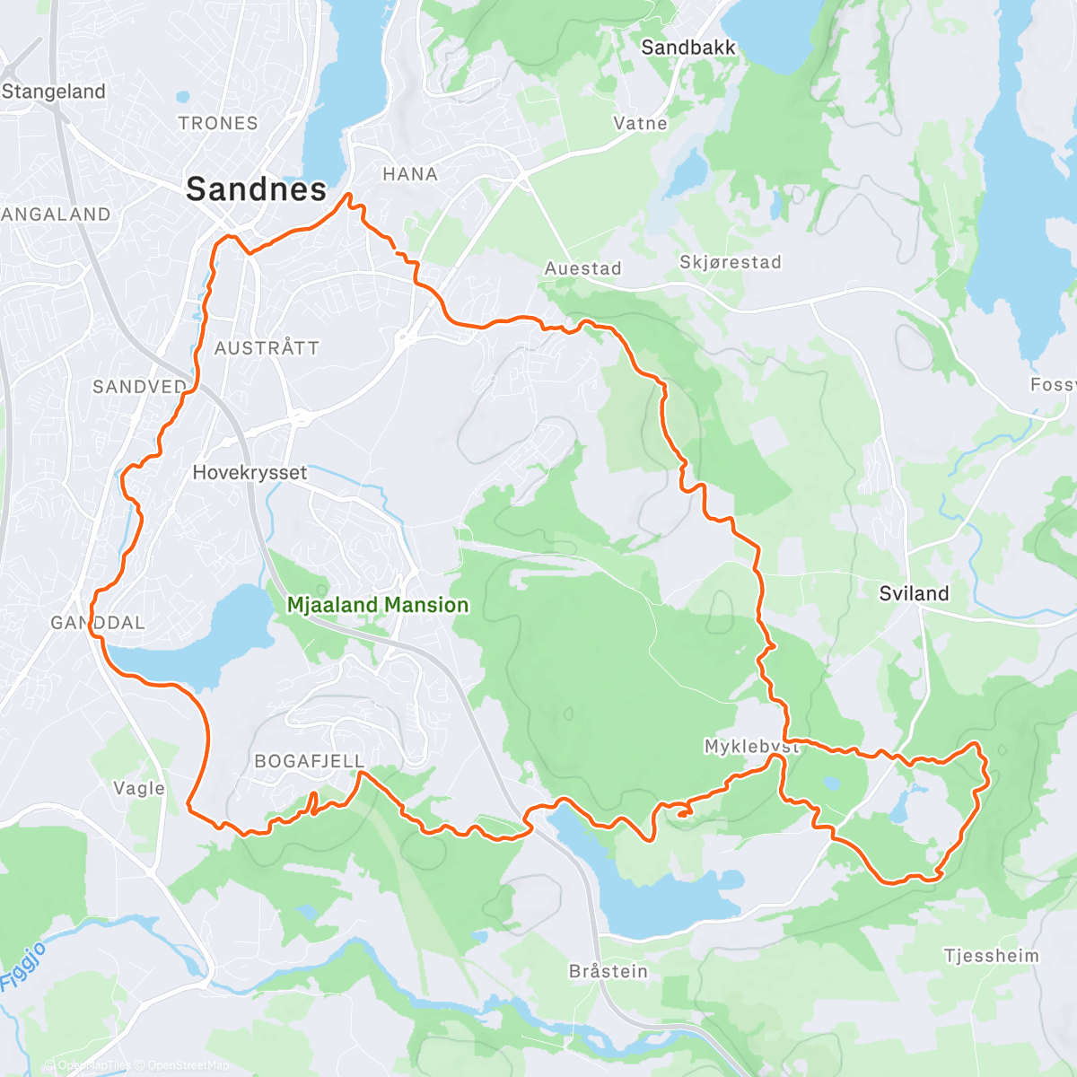 Map of the activity, Lunch Trail Run