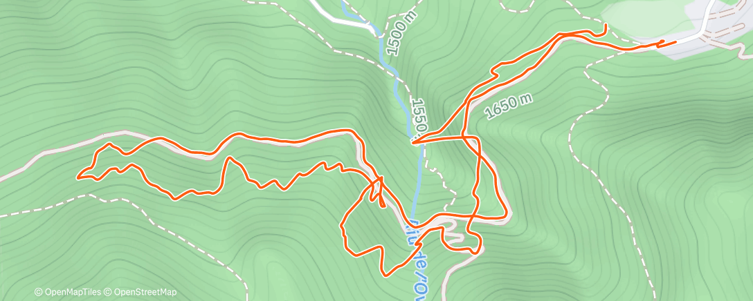 Map of the activity, Afternoon Walk