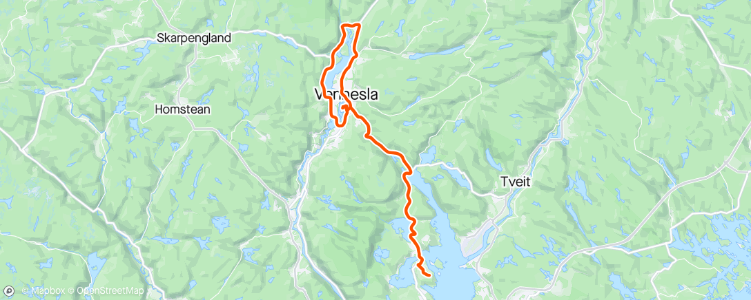 Map of the activity, Steinsfossen
